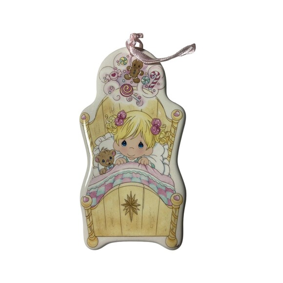 Precious Moments Porcelain Sugarplums Gift Tag Ornament OOP! NOS NIB - Picture 1 of 5